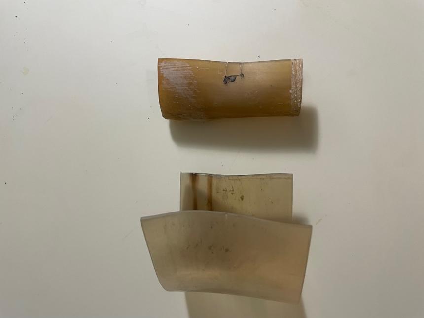 A close up of a piece of plastic