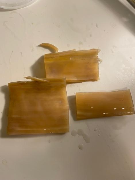 Horn sheet in pieces